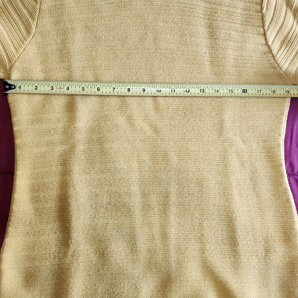 VTG White Stag Mustard Ribbed Turtleneck Sweater Union Made Side Neck Zip (S/M) - Picture 7 of 10